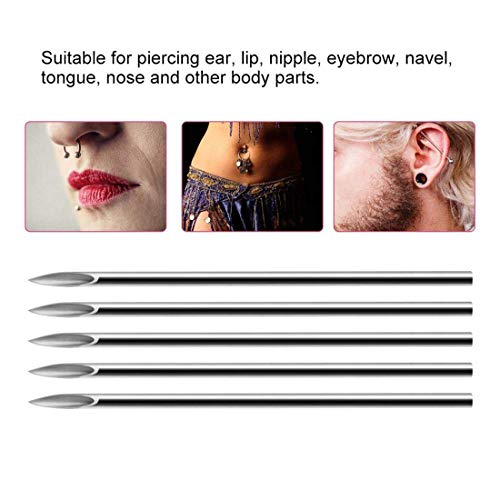 Ear Nose Piercing Needles - Combofix 50Pcs Ear Nose Piercing Needles Mixed Sizes 12G,14G,16G,18G and 20G Stainless Steel Body Piercing Needles Piercing Supplies Piercing Kit Body Piercing Tool(50Pcs)
