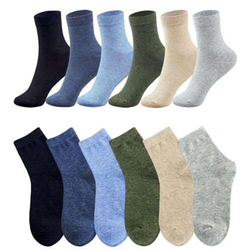 Image of MAGIARTE Womens Mini Crew Cotton Socks,6 Pairs | Anti-pilling Cotton, Casual Athletic, Quarter Calf, Moisture Wicking,Gift box packaging