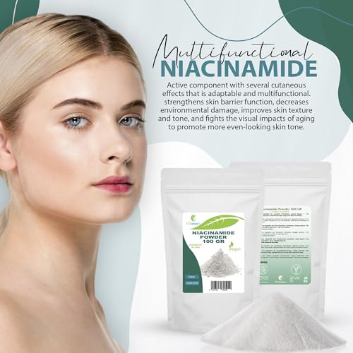 Niacinamid-Pulver 100 g (Vitamin B3, Nicotinamid, Vitamin PP) – geeignet für ein breites Spektrum kosmetischer Anwendungen in der Haut- und Haarpflege
