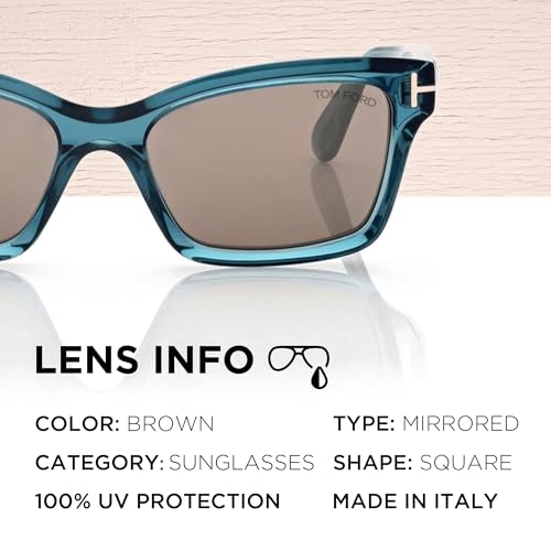 Tom Ford FT1085 MIKEL Square Shape Sunglasses + Bundle With eSHADES Eyewear Cleaning Kit4