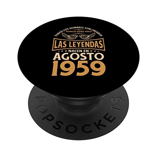 Cumpleaños Hombre Regalos Las Leyendas Agosto 1959 PopSockets PopGrip Intercambiable