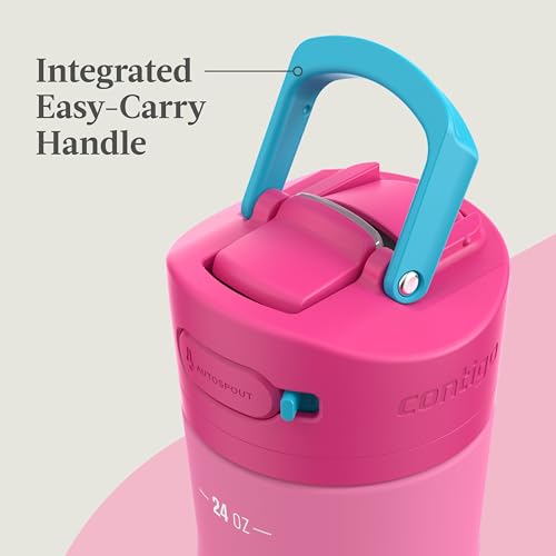 Image of Contigo Ashland Chill 2.0 Stainless Steel Water Bottle with AUTOSPOUT Lid, 24 oz, Azalea