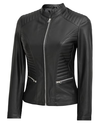 Image of Decrum Leather Jacket for Women - Real Lambskin Casual Leather Jackets Womens