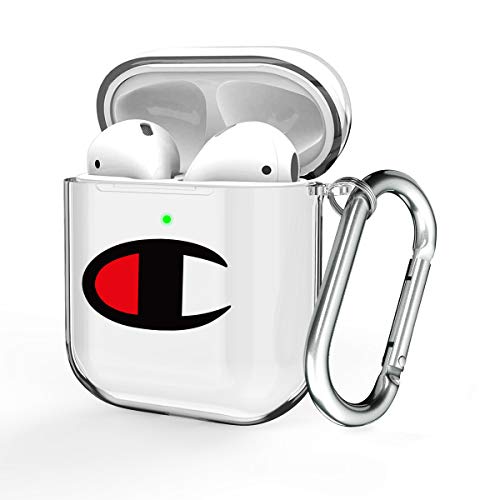 AirPods Case Clear Protective AirPod Case with Keychain [Front LED Visible] Shockproof TPU