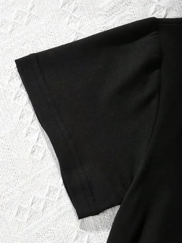 COZYEASE Girl's Crewneck Letter Graphic T-Shirt Short Sleeve Cute Shirt Summer Casual Top for Young Girls4