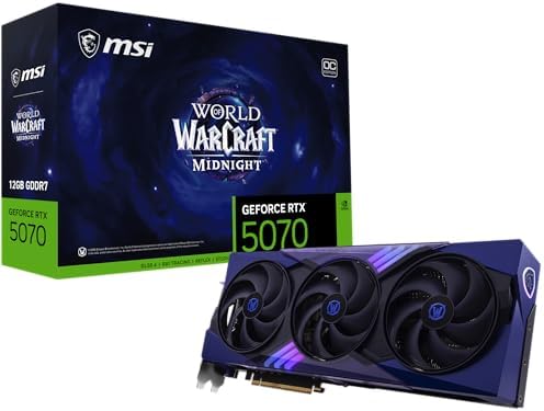msi Placa gráfica Gaming RTX 5070 12G World of Warcraft Midnight ...