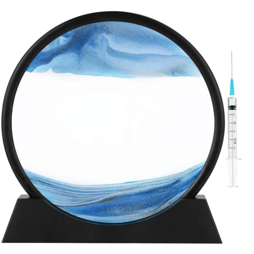 Image of NYRWANA Sand Art, Moving Sand Art,Sand Art Decor Wall Painting, Natural Landscape in Motion Display with Flowing Sand Frame for Home Decor, Diwali Gift Item (10 inch, Purple)