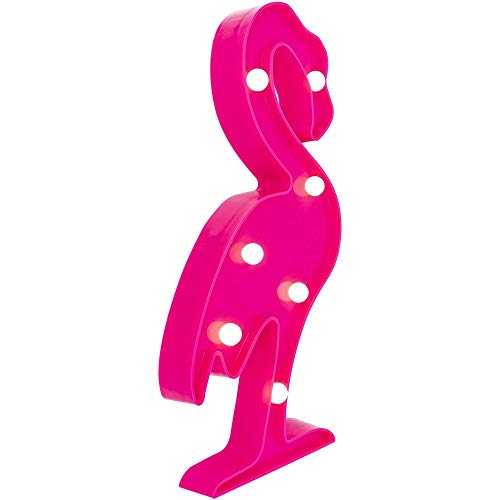 Image of Flamingo LED Night Light - Fun Summer Party Decoration for Kids' Bedroom or Home, Battery Operated