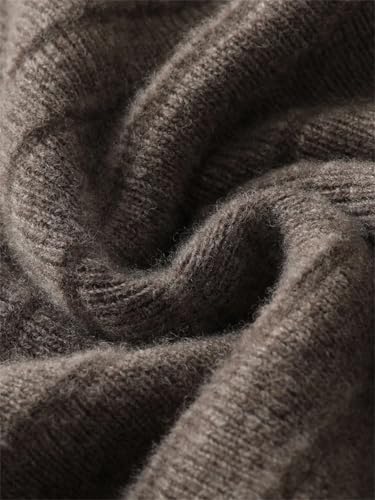 Women Fall Winter Thick A-Line High Waist Skirt Cashmere 100% Merino Wool Knitted Wool Pleated Skirts Dark Hua Lighttan L4