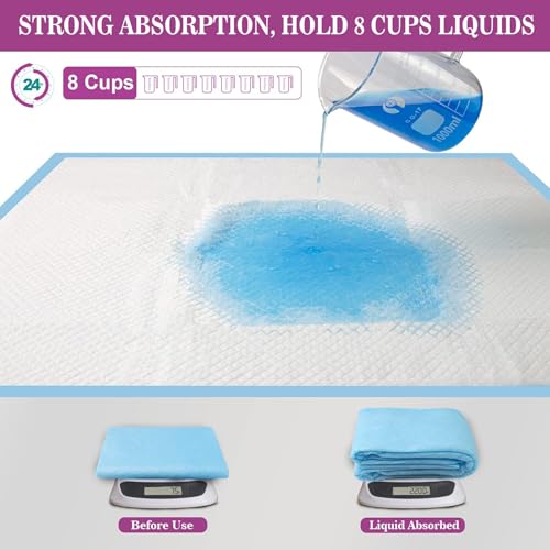 Image of IMMCUTE Dog Pee Pads Extra Large 28 inchx34 inch, X-Large Training Puppy Pee Pads Super Absorbent & Leak-Proof, XL Disposable Pet Piddle Pad and Potty Pads for Dogs, Puppies, Doggie (60 Count)