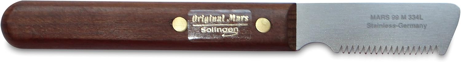 Mars Professional Dog Stripping Knife Grooming Tool, Left-Handed, for Coarse Fur