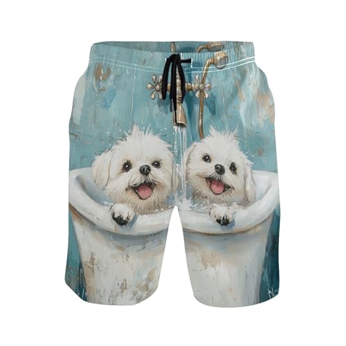 Short de bain vintage homme surf avec maillot compression intégré