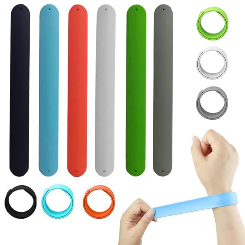 BLPRKOT 12 Stück Geschenkpapier Aufbewahrung, Sechs Farben Silikon Flip Wraps, Geschenkpapier Organizer Klammern Geschenk Wrap Roll Halter Stabilizer Slap Bands füR Home Storage Organizer