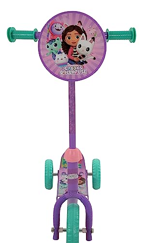 image for M.V. Sports Gabby's Dollhouse 3-Wheel Scooter for Kids Deluxe Edition 