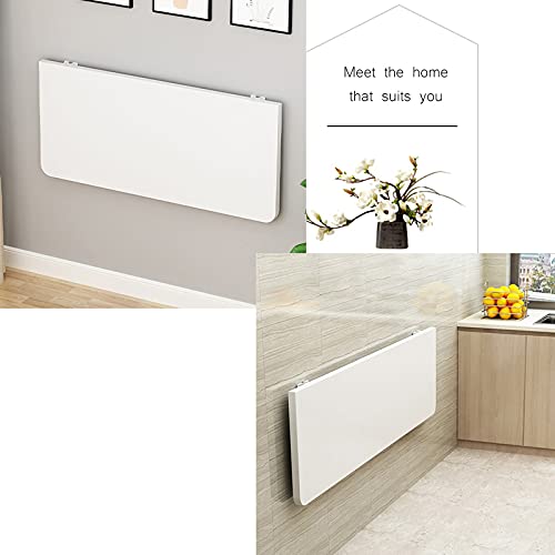 Rxbfd Wall Mounted Workbench Wall Hanging Folding Solid Wood Drop-Leaf Table Small Fold Down Kitchen Table Heavy Duty Fold Fown Dining Table Computer Desk #TOP1