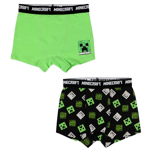 Minecraft Jungen Creeper Boxershorts Unterhose 2er Set...