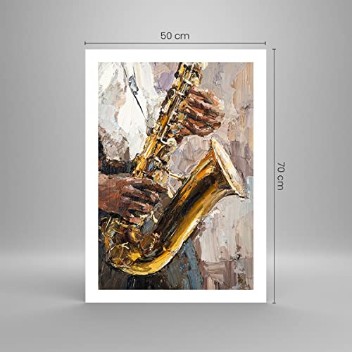 Wall Art Design Moderne Saxophone Affiche Décoration 50x70cm - 4