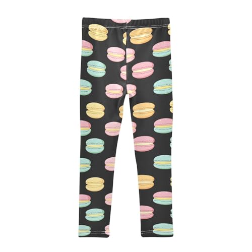 Orange Blue Pink Macaroon Girls Casual Leggings for Kids Printed Long Pant Bottoms Stretch and Soft2