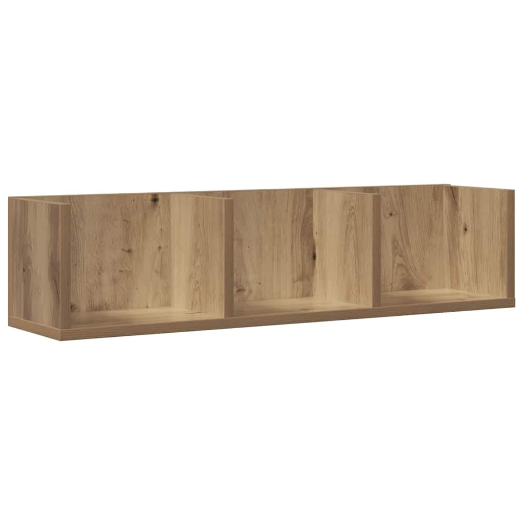 Vidaxl (Artisan Oak) Cd Wall Shelf Baby And Kids Room Wall Storage Cabinet Engineered Wood