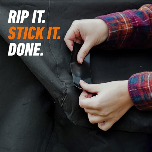 gorilla all weather duct tape black 18834 x 25 yd pack of 1 - uv and temperature resistant waterproof tape for outdoor repairs
