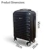 Aspect Cabin Suitcase, Durable Carry-On Suitcase, Hardshell Travel&Business Luggage with 4 Wheels, Lightweight Cabinbag with Safe Locking System & 360° Mobility, Easyjet Cabin Bag (Black,45X36X20cm)
