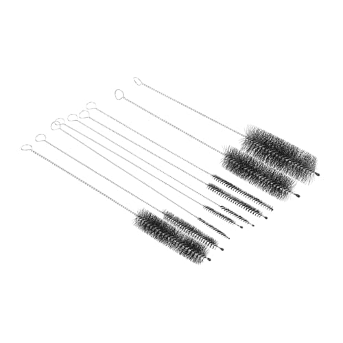 Yardenfun 9pcs Cleaning Brush Set of 9 Cup Brush Straw Cleaner Brush Cleaning Supply Bottle Cleaner Brush Tube Cleaning Bottle Cleaner Straw Cleaning Brush Straws Pipe Nylon Black