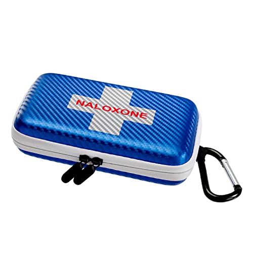 Image of Naloxone Carry Case for Opioid Overdose Kits - Protective & Water Resistant Hardshell - Holds All Naloxone Formulations Does Not Include Naloxone or Accessories (Case Size 7 inch x 4.5 inch x 2 inch)(Blue 100)