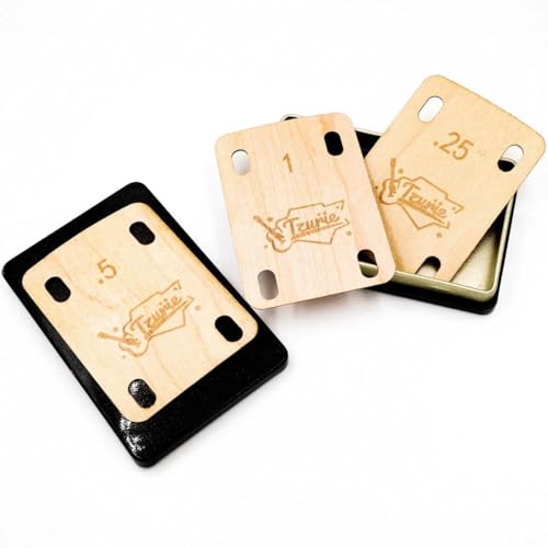 Electric Guitar Neck Shims Set of 3 Maple
