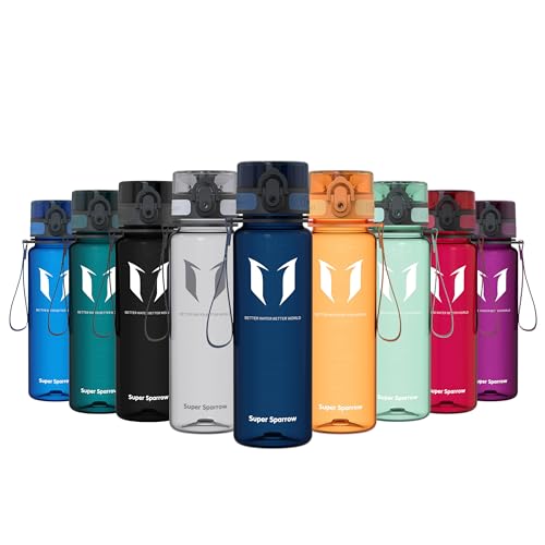Super Sparrow Trinkflasche - Tritan Wasserflasche - 500ml - BPA-frei - Ideale Sportflasche - Sport Wasser Fahrrad Fitness Uni Outdoor - Leicht Nachhaltig