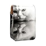 YTYVAGT Lipstick Case,Portable Makeup Bag Cosmetic Pouch,Lipstick Holder Makeup Organizer,Angry Cat