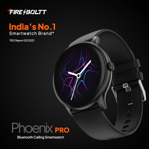 Fire-Boltt Phoenix Pro Smart Watch 1.39 inch Bluetooth Calling, AI Voice Assistant, Metal Body with 120+ Sports Modes, SpO2, Heart Rate Monitoring (Black) (Image - 2)