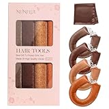 NUNFLUE Heatless Hair Curlers Set- 4Pcs Soft Hair Curlers to Sleep In, No Damage Velvet Curling Rods with Silk Scarf, No Heat Overnight Curls - For All Hair Types