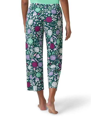 Image of HUE Women's Summer Vacation Pajama Separates, Soft, Whimsical Print Pjs with Tropical Beach Themes, Flip Flops, Cocktails