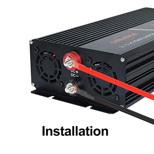 aeliussine Power Inverter 2000W Pure Sine Wave 24v dc to ac 120v Surge 4000 Watt Converter with LED Display for Car RV Boat Solar Power System.