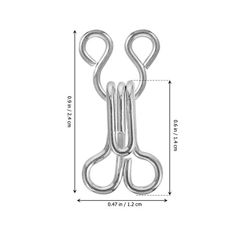 ABOOFAN 200 Pares de Costura Ganchos E Olhos Sutiã Invisível Fivelas de Botão Casaco Jaqueta Botões