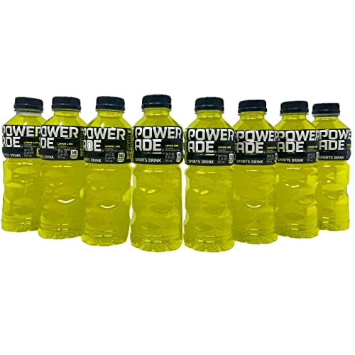 Powerade Lemon Lime | Pack Of (8) | Electrolyte Enhanced Sports Drink , 20Oz. In Beeq Box #TOP1