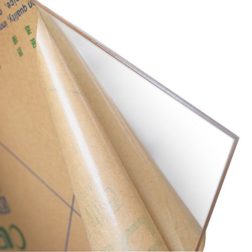 Image of 10 Pack 12 x 12 Inch Clear Cast Acrylic Sheets (0.118 inch Thick), Transparent Plexiglass Plastic Sheet for Cutting, Engraving Signs, Advertisement, DIY Projects.