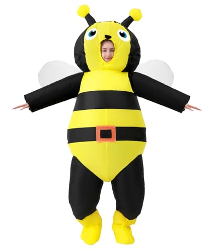 JASHKE Disfarce abelha insuflável disfarces insufláveis para adultos fato de Halloween insufláveis disfarces de carnaval adultos