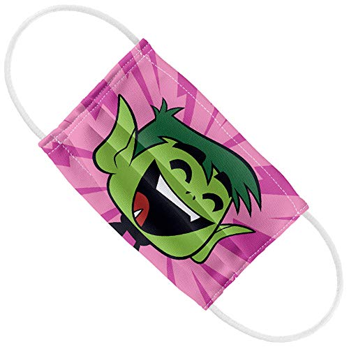Popfunk Teen Titans Go! Kids Beast Boy Pattern 1-Ply Reusable Face Mask Covering with Adjustable Nose Wire
