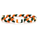 Glass-U NCAA Game Day Nylon Woven Bracelet - Miami Hurricanes