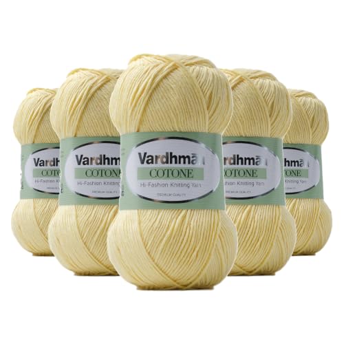 Image of Vardhman Cotone Cotton Acrylic Yarn 6 Ply Fine Weight Yarn | Pack-5
