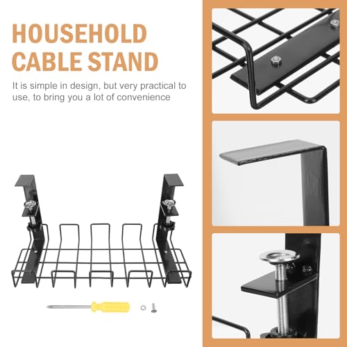 Organiseur de câbles fixation sous bureau SECFOU support rangement robuste