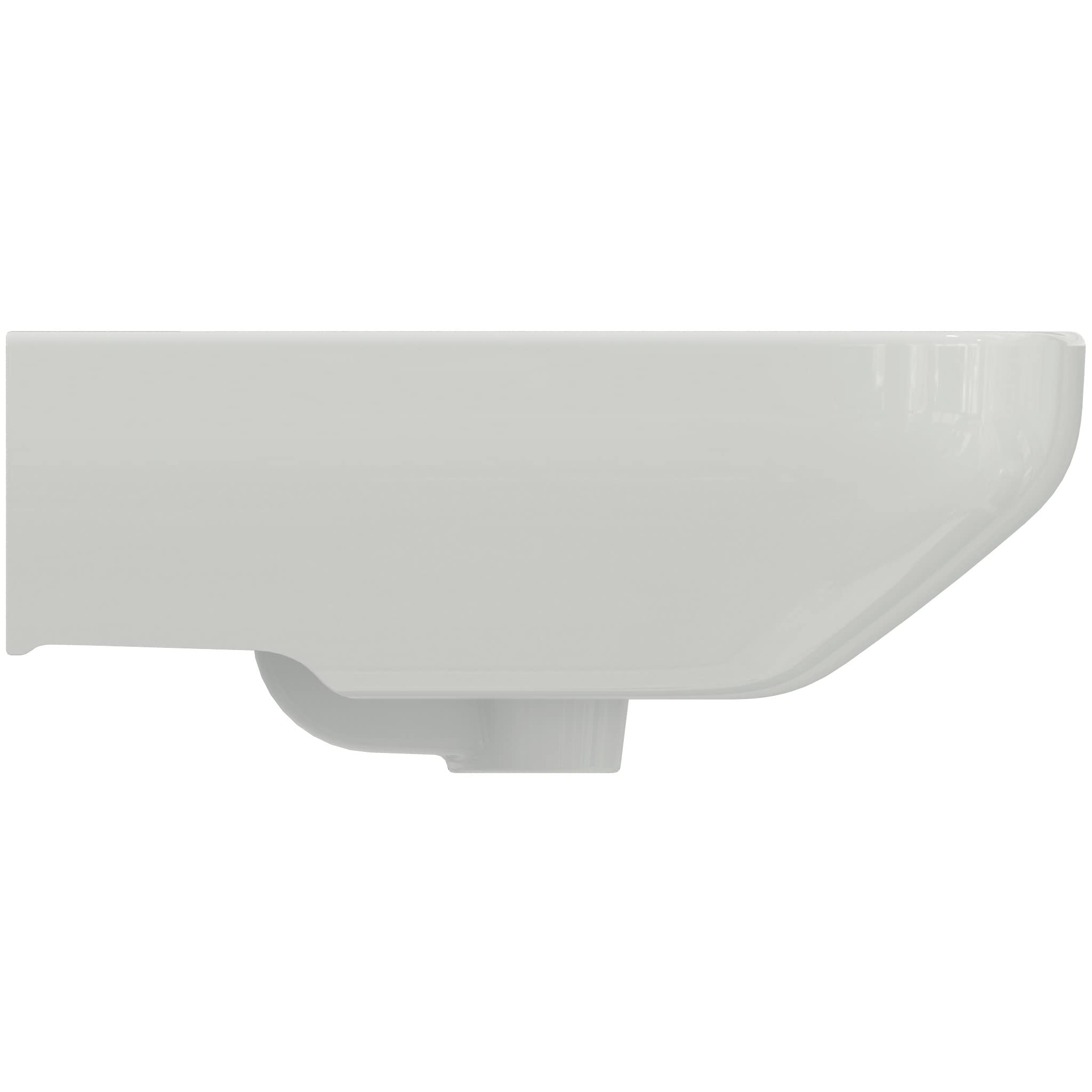Ideal Standard - i.life A, Lavabo da 55cm, Lavandino bagno con foro rubinetteria e troppopieno, E-packaging dedicato al trasporto di ceramica, Bianco