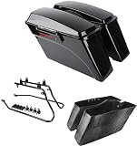 TCMT Saddlebags w/Latch & Conversion Bracket Fit For Harley Softail Heritage Deluxe Models 1984-2017 (except for Deuce Model Softail Slim models)