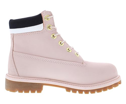 Image of Timberland Girls Big Kid Nubuck Booties Pink 6.5 Medium (B,M) Big Kid