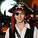 2Pcs Black Pirate Eye Patches, Pirate Captain Costume Accesories for Adults Halloween Carnival Party Supplies (Black)