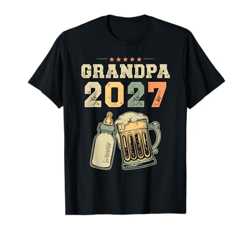 Grandpa 2027 Vintage Expecting Grandpa Baby Announce T-Shirt