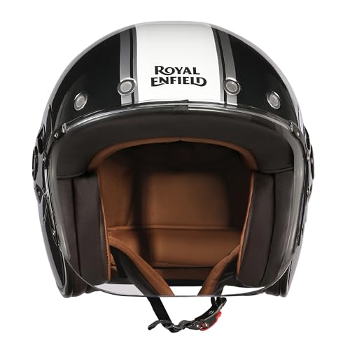 Image of Royal Enfield Spirit of SM ID ABS GL Green ISI and DOT Certified Riding Helmet (L) 58 Cm - High Impact Grade Thermoplastic & High Density EPS Liner for Superior Impact Protection and Durability