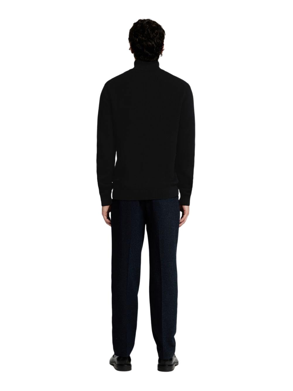 Selected Homme Męska kurtka z dzianiny High Neck z zamkiem błyskawicznym, czarny, L