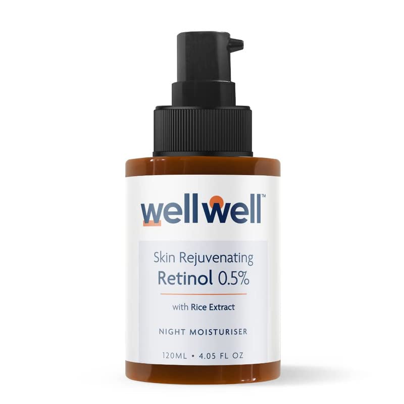 Image of wellwell Niacinamide 10% Serum, 45ml |Retinol 0.5% Night Cream, 120g |Treats Blemishes, Acne Scars, Hyperpigmentation, Dark Spots, Brightens Skin Tone & Improves Skin Texture For all Skin Types